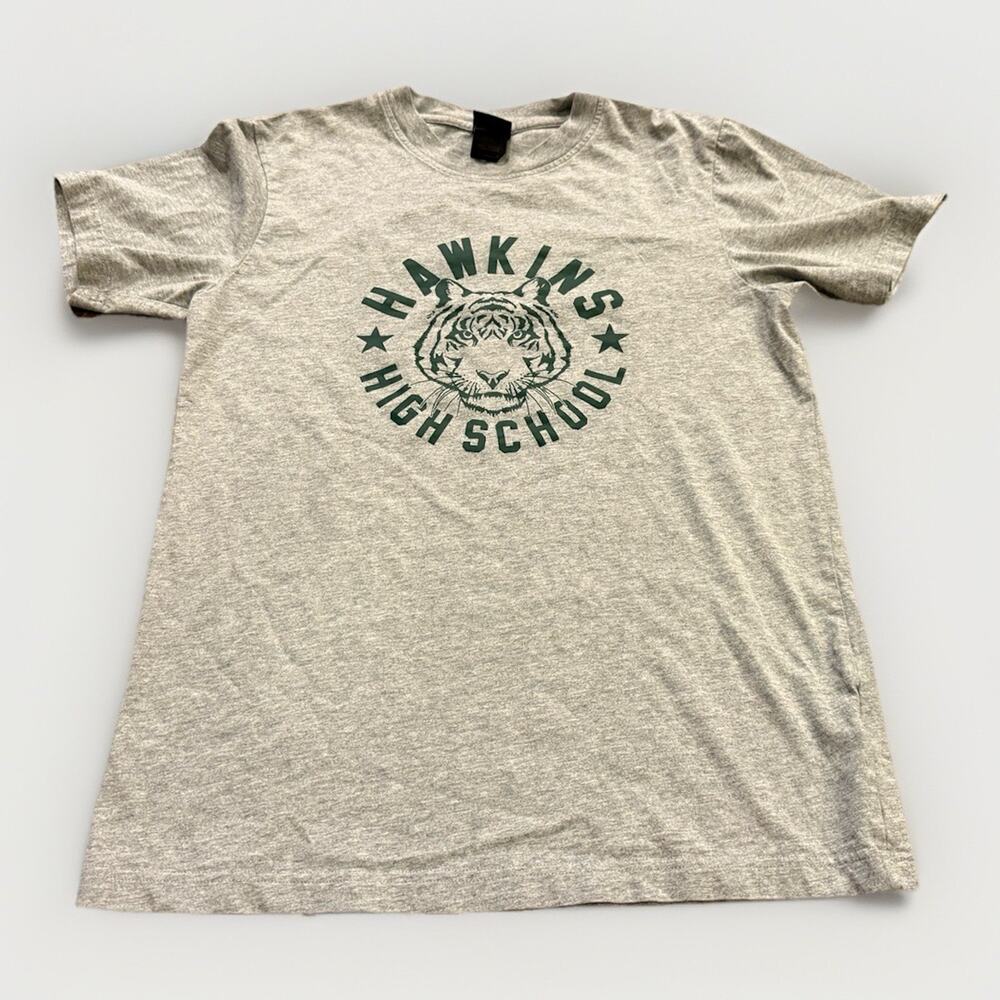 Nike x Stranger Things Gray Hawkins High School Tiger Mascot 2019 T-Shirt Size S